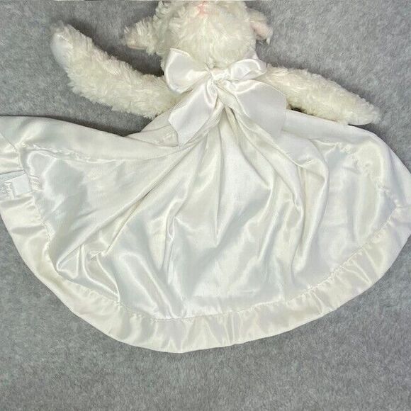 Bearington Baby Teddy Bear Plush Large Lovey Security Blanket White Embroidered - Picture 6 of 12